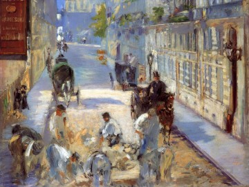 Edouard Manet Painting - The road menders Rue de Berne Eduard Manet